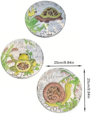 GZHERVICES Garden Stepping Stones, Decorative Lawn Steppers, and Round Concrete Stepping Stones—Decorative Stones Suitable for Gardens, Courtyards, Patios, Or Walkways(Multi-Colored-B) - Image 7