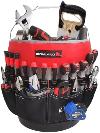 IRONLAND Bucket Tool Organizer Fit 3.5-5 Gallon Bucket, 51 Pockets by IRONLAND