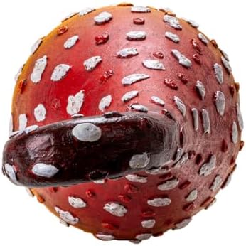 Pacific Giftware Whimsical Garden Toadstool Mushroom Statue with Red and Orange Curled Cap Resin Decor for Fairy Garden Landscaping or Outdoor Display 27.56" Tall - Image 3