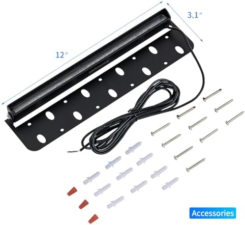 Black 8-Pack 12inch 5W 2700K Soft White Hardscpe Lighting - Image 4