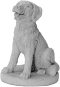 Solid Rock Stoneworks Sitting Golden Retriever on Base- 15" Tall x12 w x12 Dia by SolidRockStoneworksLLC