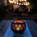 Original Solar Fire Bowl (1-Pack) Outdoor Waterproof Solar Lanterns - Metal Porch Lights with Flickering Flame for Tabletop, Patio, Garden & Landscape Decor (Matte Black) by SolarFireBowl
