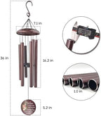 ASTARIN 36" Large Deep Tone Personalized Sympathy Wind Chimes, Memorial Wind Chime for Loss of Mother Father Loved One, Hummingbird Bereavement Gifts Decor Outdoor - Image 3