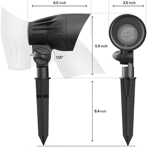 Malibu 50 Watt Floodlight Landscape Lights Outdoor Spotlight Waterproof Path Light Low Voltage Lighting with Spike Stand for Garden, Yard, Pathway, Lawn, Driveway Outdoor Lighting 8301-9601-01 - Image 6