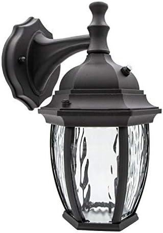 Maxxima LED Black Outdoor Wall Light, 580 Lumens 3000K, Dusk to Dawn Sensor by MaxximaLEDLighting