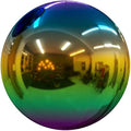 15 inch Diameter Gazing Ball,Rainbow Stainless Steel Polished Reflective Smooth Garden Sphere Globe Mirror,Colorful and Shiny Addition to Any Garden or Home by JforSJizT