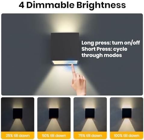 SOTTLOT Solar Wall Lights, Up and Down Solar Light Outdoor Waterproof - Image 6