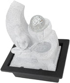 Tabletop Water Fountain, Resin Zen Meditation Indoor Waterfall Fountain with LED Light for Home Office Indoor Outdoor Garden Desk Patio Yard Backyard - Image 6