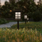 Flash Furniture Lantern Style All-Weather LED Solar Lights, Brown, 8-Pack - Image 2