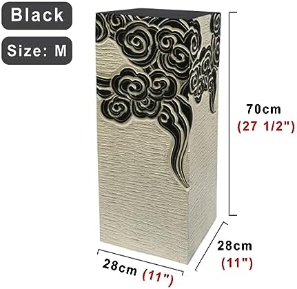 ARCVOX 2.3/2.9/3.6ft Asian Pillar Outdoor Decoration, Flower Pot Columns for Backyard, Faux Stone House Decor Sculpture, Ornament for Landscape Scene Layout (Color : Black, Size : Size M) - Image 7