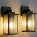 2-Pack 13" Black Dusk to Dawn Wall-Mounted Exterior Light Fixtures by hameso