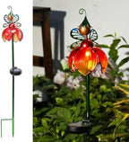 Decorative Solar Garden Light, Fairy Flower Glass Stake For Lawn Yard by VCUTEKA