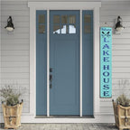Welcome To The Lake House Front Porch Sign Lake House Welcome Sign Seasonal Beach Wooden Plaque Hanging Outdoor Farmhouse For Spring Summer Yard Standing Decorations 8x64inch - Image 5