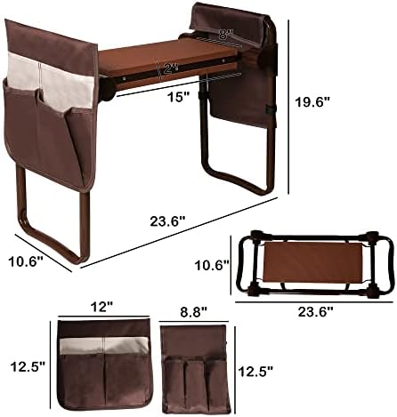 Garden Kneeler and Seat with Tool Pouches - Heavy Duty Gardening Bench for Arthritis Relief, Comfortable Eva Foam Pad for Parents and Gardeners - Image 2