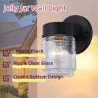 Jelly Jar Outdoor Wall Light Fixture, 4 Pack Jelly Jar Exterior Porch Light - Image 3