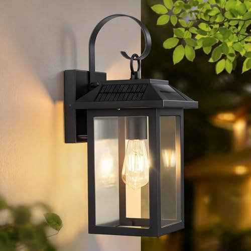 Solar Wall Lights Outdoor, Exterior Lighting Fixtures Solar Powered, 1 Pack by WelcometoOYKYOHEI