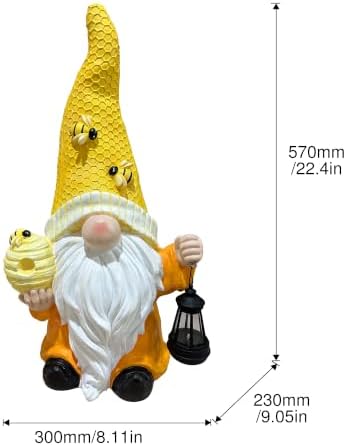 Magnesium Oxide Tree Spirit Old Man Statue with Bee Decor Garden Sculpture Ornament - Image 5
