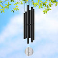Deep Tone wind chimes, ecoeco 32'' Metal Wind Chimes for Outside with 6 Aluminum Tubes & Hook, Memorial Gifts for Loss of Loved One, Sympathy Windchimes for Patio Garden and Home Decor(Black) by Unknown