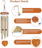 Memorial Wind Chimes, 37" Large Outdoor Wind Chimes for Loss of Loved One, Meaningful Sympathy Gifts in Memory of Father, Mother or a Loved One - Image 2