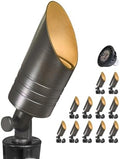MALORY Solid Brass Landscape Spotlight 12-Pack with 5W MR16 Bulb(S05) by MALORY