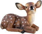 Outdoor Garden Deer Statue, Decorative Sculpture Brown Resin Fawn Sculpture, 9.45 x 6.3 x 5.1 inches Yard Lawn Decor Deep Forest Deer by Outdooranimalsculpturedecor