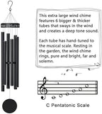 Suntimber 48" Large Wind Chimes for Outside Deep Tone, 6 Heavy Tubed Tubes - Image 3