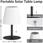 Solar Table Lamp Outdoor, Rechargeable Cordless Patio Lamp with RGB Light - Image 6