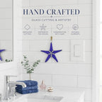 Stained Glass Cobalt Blue Starfish 3in Suncatcher Set of 5, Room Decor - Image 7