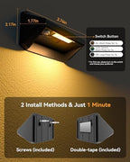 Solar Fence Lights Outdoor, 2 Pack Fence Lights Solar Powered RGB - Image 7