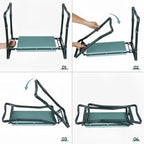 Foldable Garden Kneeler and seat with Gardening Tool Pouches Multi use Bench with Soft Kneeling Pad, Gardening Gifts for Women Men - Image 5