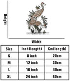 Sandhill Crane Metal Wall Art Rustic Heron Plaque Large Wildlife Sculpture for Garden Patio Porch Outdoor Decor Elegant Bird Silhouette Home Living Room Ornament (16 INCH) - Image 6