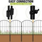 Decorative Garden Fence 24in (H) x 21ft (L), 20 Panels No Dig Garden Fencing Animal Barrier for Dogs Rabbits Arched Flower Bed Edging, Metal Wire Border Panel for Outdoor Patio Yard Decor - Image 3