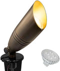GKOLED Low Voltage Brass Landscape Spotlight, Outdoor Waterproof LED, UL by GKOLED