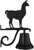 Montague Metal Products 7.75″ Diameter Cast Bell with Ornament, Hanging Bell, Dinner Bell, Heavy Duty Cast Aluminum (Llama) by MontagueMetalProducts
