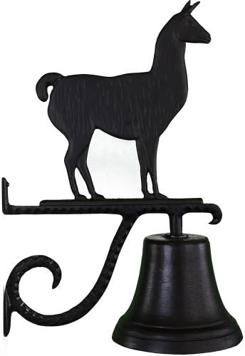 Montague Metal Products 7.75″ Diameter Cast Bell with Ornament, Hanging Bell, Dinner Bell, Heavy Duty Cast Aluminum (Llama) by MontagueMetalProducts