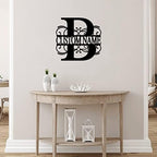 Metal Sign B Custom Name Initial Letter Monogram Customized Steel Metal Wall Cut Out Cut Out Sign Ready to Hang Retro Metal Welcome Sign Decor for Indoor Outdoor Cabin Garage 24 Inch - Image 4