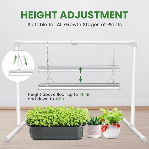 Wolezek 2FT T5 Grow Lights for Seed Starting with Timer, 32W Full Spectrum - Image 6