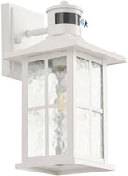 Motion Sensor Outdoor Wall Light White Dusk to Dawn Exterior Porch Lantern by FLEDAVID