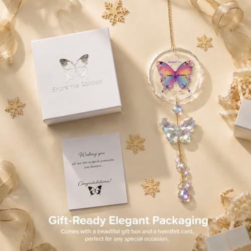 Birthday Gifts for Women Mom,Butterfly Crystal Suncatcher Gifts - Image 5