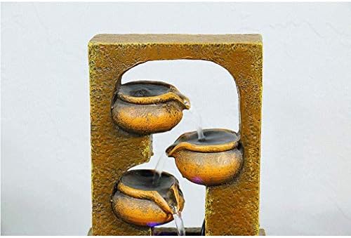 Indoor Tabletop Water Fountain Indoor and Outdoor Decorative Fountain Relaxation Desktop and Tabletop Fountain with Water Pump for Home Office Garden Terrace, 9.8" Height Environmental Resin Waterfall - Image 3