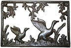 Cast Iron Duck Plaque Sign Ducks Home Garden Wall Decor Stepping Stone IRP-1419 Handmade Decor Artisan Art Decor For Home Vintage by Unknown