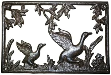 Cast Iron Duck Plaque Sign Ducks Home Garden Wall Decor Stepping Stone IRP-1419 Handmade Decor Artisan Art Decor For Home Vintage by Unknown