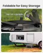 Ciays Large Propane Fire Pit 19 Inch, Gas Fire Pit with Grill Grate, Folding Legs, Hose Hooks, Propane Tank Holder, Cover & Carry Strap, Portable Outdoor Fire Pit for Camping, 58,000 BTU - Image 5