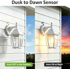 LIT-PaTH Outdoor Wall Light Fixture, Rustproof Aluminum Glass, White - Image 2