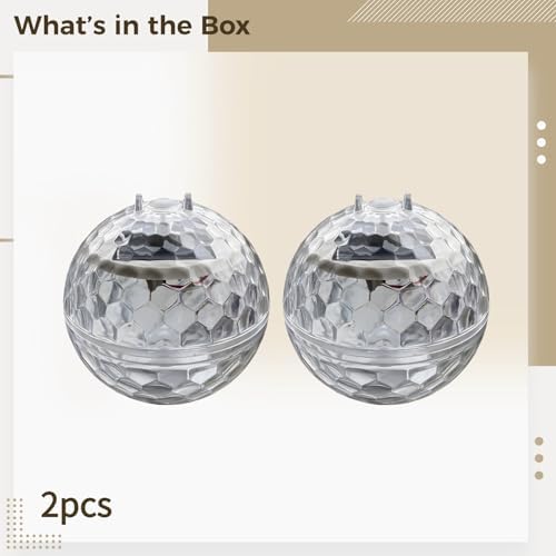 Outdoor Solar Powered Floating Pond Lights, Floating Magic Ball for Yard Decoration, 2 Pcs Solar Pool Ball Lights, Multi-Color Lighting Ip44 Waterproof Led Sphere Lamps - Image 4