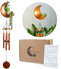Premium Moon Wind Chimes for Outside – Deep Tone Sympathy & Memorial Wind Chime Gift for Loss of a Loved One, Outdoor Garden Patio Décor (Gold) by Oakadoaks