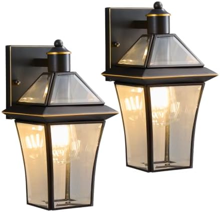Oil Rubbed Bronze Brass Outdoor Wall Sconce, Rustproof Porch Light by Unknown