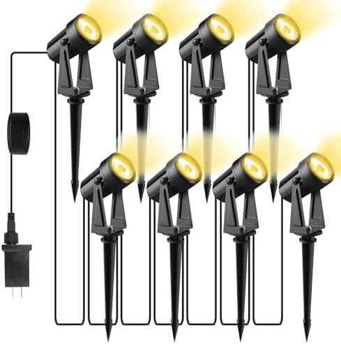 8 Pack Outdoor Low Voltage Landscape Lighting with Transformer by Pogestrand