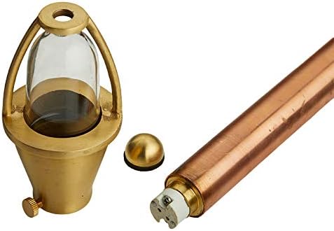 VOLT Flat Hat 12V Copper Mini Path Light (5" Shade, 15" Tall) - Image 3