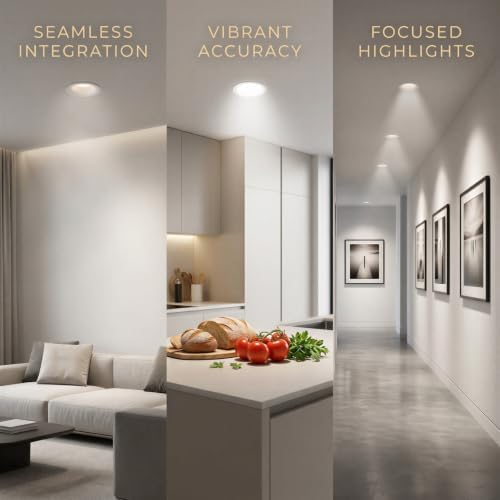 2 Pcs 3 Inch LED Recessed Light, Trimless Canless 3.0 in Cutout, 12W 4000K Full Spectrum CRI 98 Dimmable Recessed Ceiling Light, Frameless Aluminum Spotlight for Living Room and Kitchen Spaces - Image 3